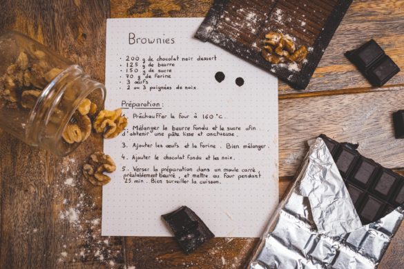 Recette de Brownies avec l'encre Chocolate Brown de Diamine